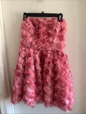 Dress the Population Pink Rosette Party Dress for Girls